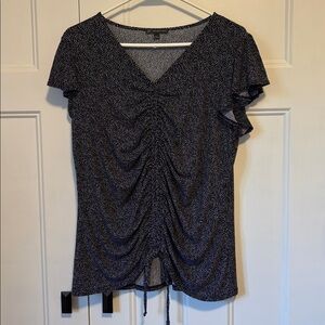Adrianna Papell Black and White Textured Top